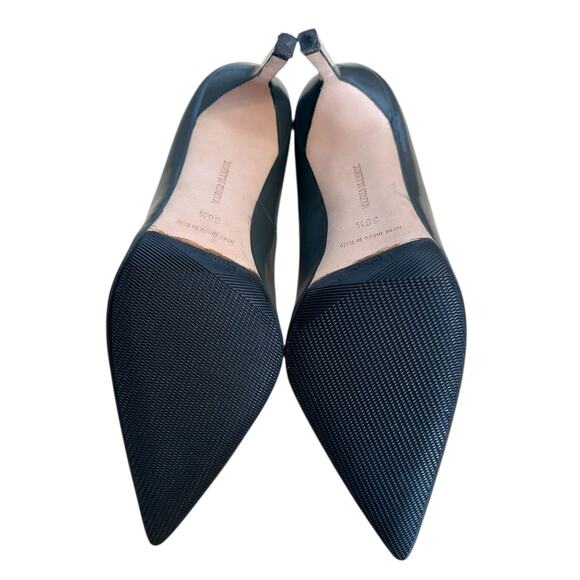 Manolo Blahnik Gray Patent Leather Pointed Toe High Heel Pump 38.5 - Picture 5 of 9